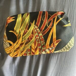 Salvatore Ferragamo vintage but unused makeup bag PVC leather trim authentic